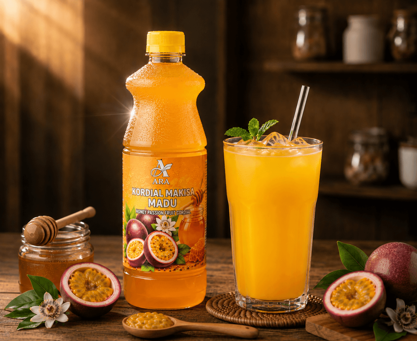 Honey Passion Fruit Cordial — Ara Bayu Premium Concentrated Beverage